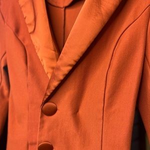 Cardi B fashion Nova orange A-line trench